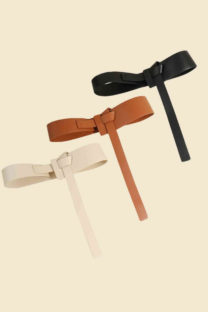 Knot Detail PU Belt - Belt - FITGGINS