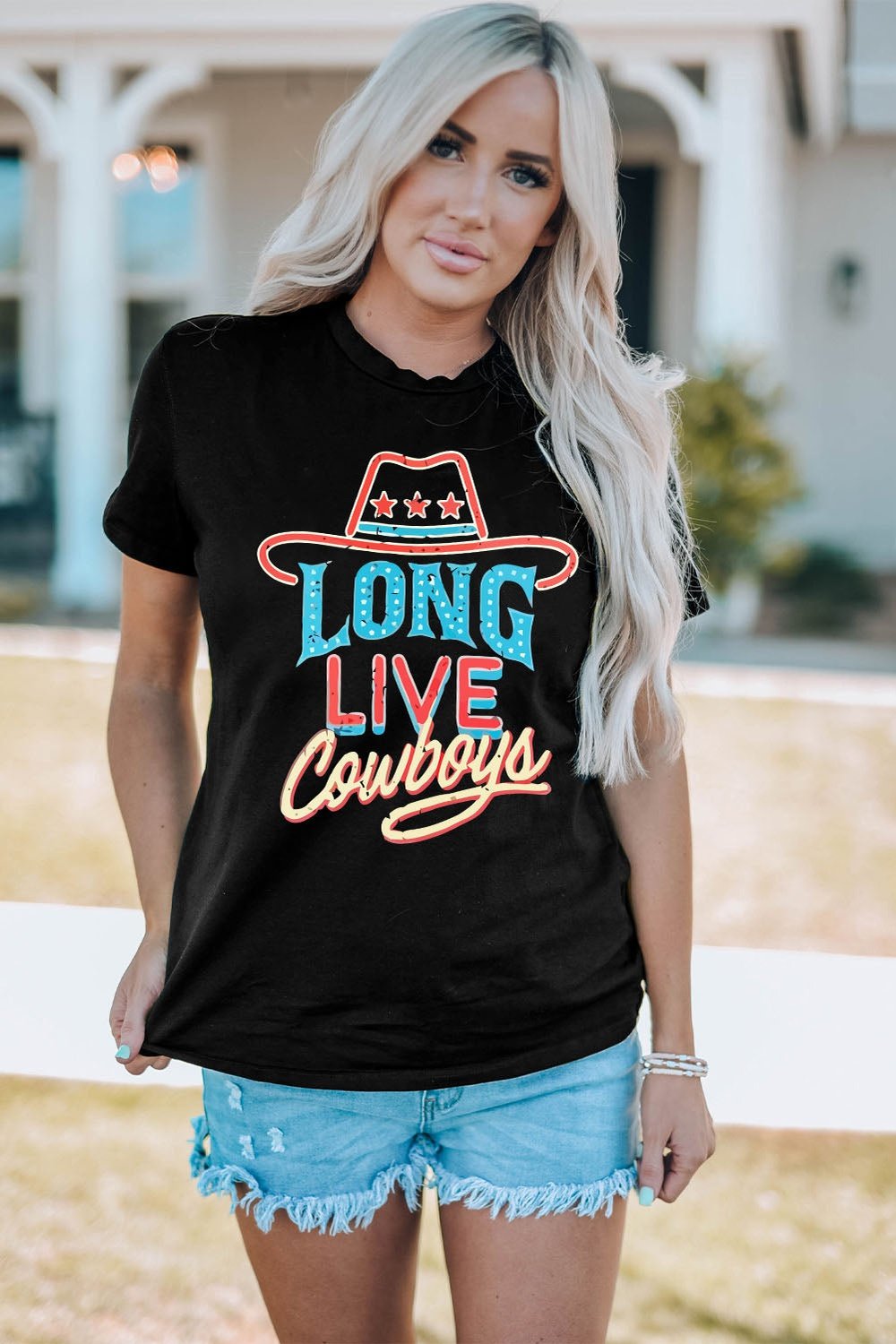 LONG LIVE COWBOYS Graphic Tee Shirt - T-Shirts - FITGGINS