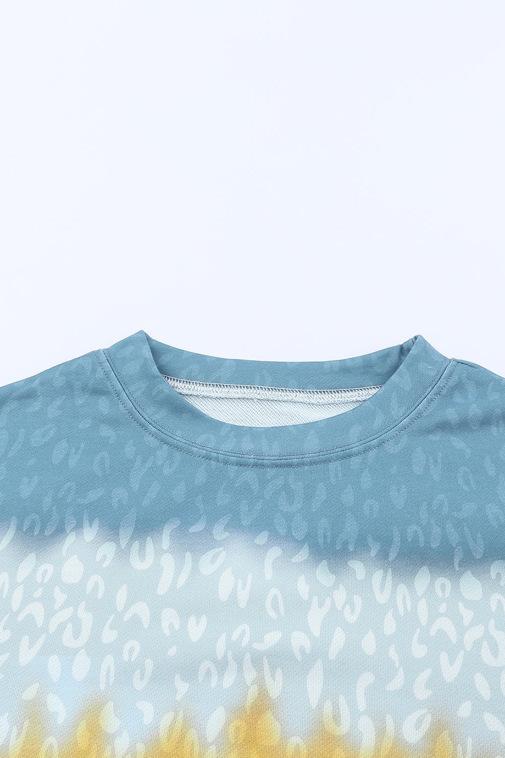 Leopard Tie-Dye Dropped Shoulder Sweatshirt - Sweatshirts & Hoodies - FITGGINS