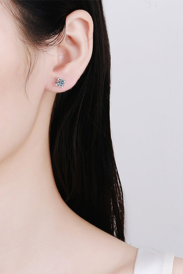 Limitless Love 1 Carat Moissanite Stud Earrings - Earrings - FITGGINS