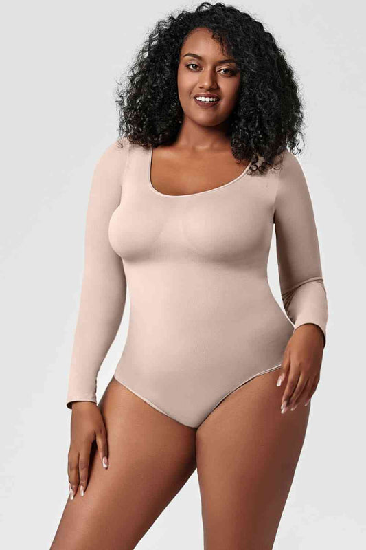 Long Sleeve Shaping Bodysuit - Shapewear - FITGGINS