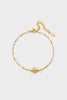 Lotus Shape 18K Gold-Plated Bead Bracelet