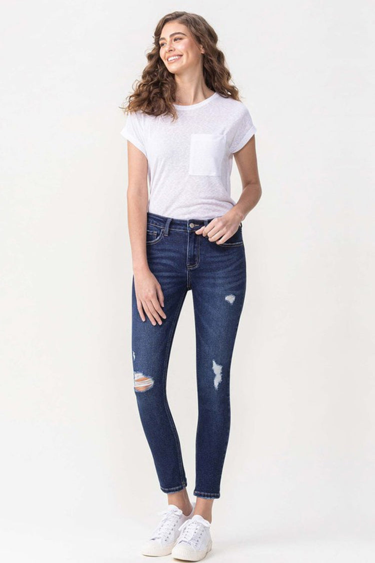 Lovervet Full Size Chelsea Midrise Crop Skinny Jeans - Jeans - FITGGINS