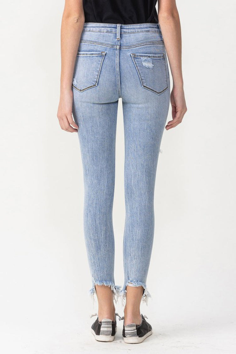 Lovervet Full Size Lauren Distressed High Rise Skinny Jeans - Jeans - FITGGINS