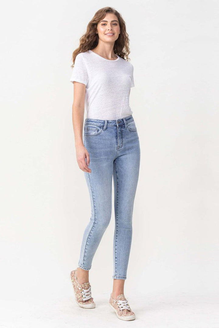 Lovervet Full Size Talia High Rise Crop Skinny Jeans - Jeans - FITGGINS