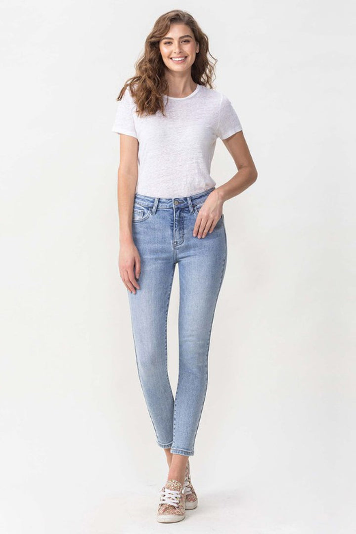 Lovervet Full Size Talia High Rise Crop Skinny Jeans - Jeans - FITGGINS
