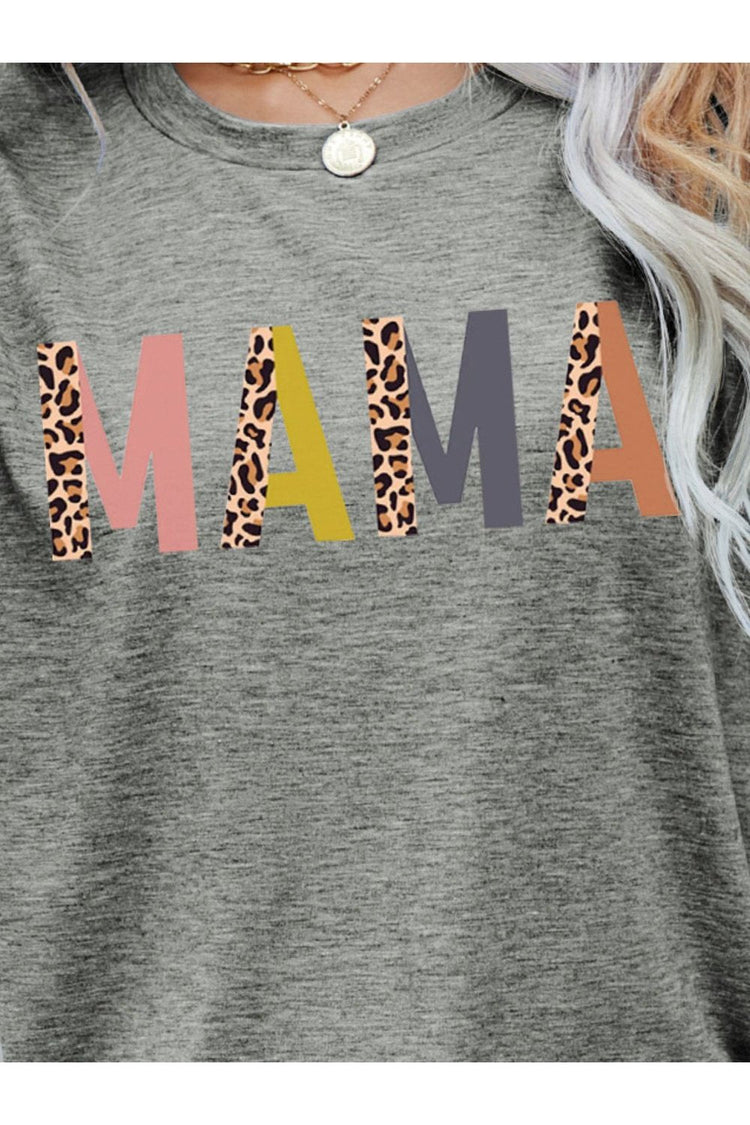 MAMA Leopard Graphic Short Sleeve Tee