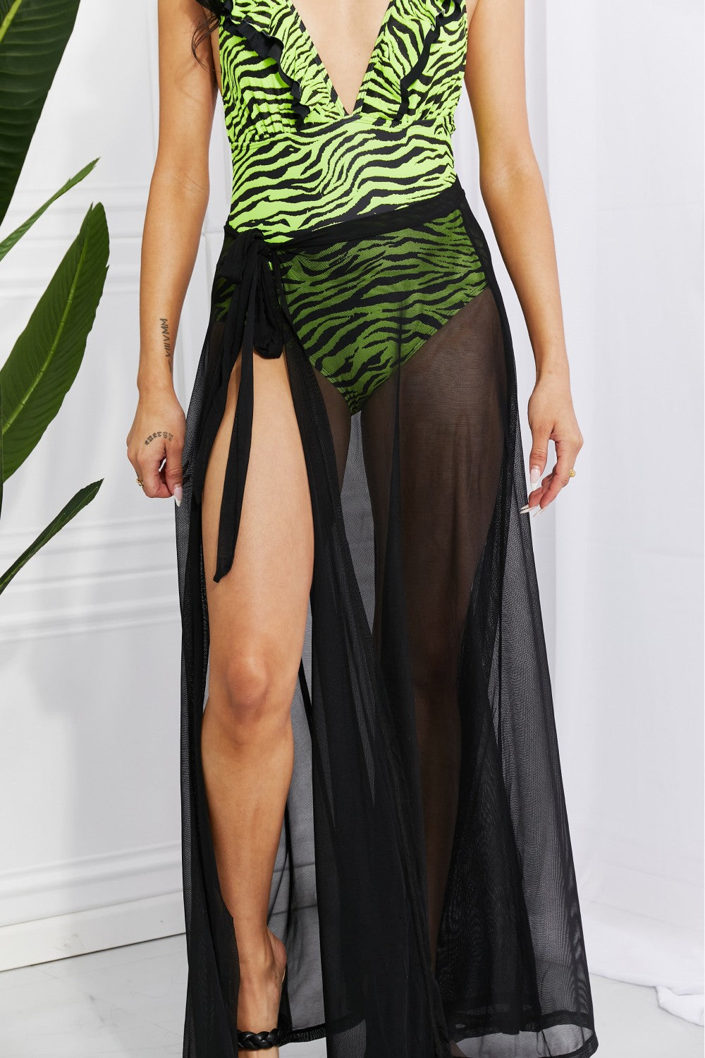 Marina West Swim Beach Is My Runway Mesh Wrap Maxi Cover-Up Skirt - Cover-Ups - FITGGINS
