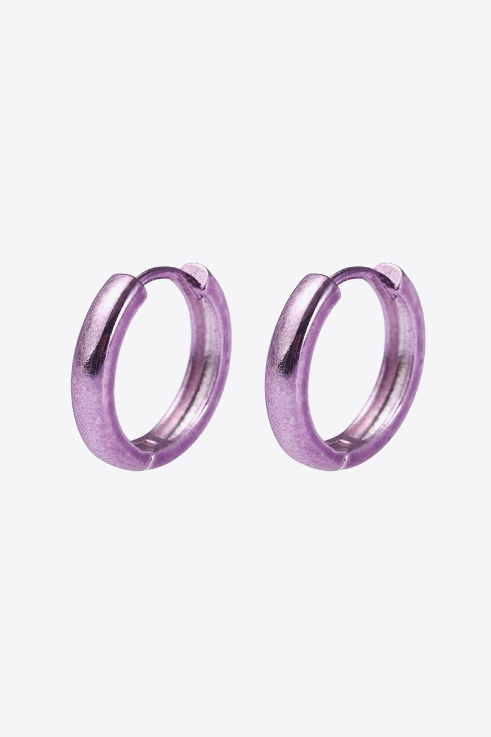 Minimalist Huggie Earrings in Lavender - Earrings - FITGGINS