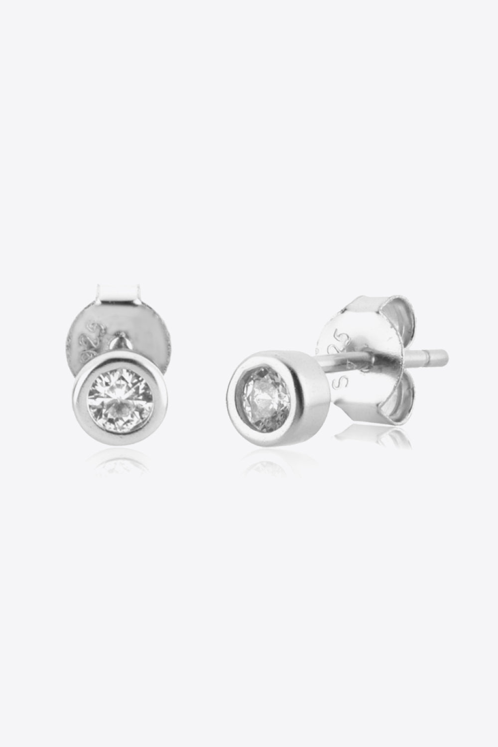 Minimalist Zircon 925 Sterling Silver Earrings - Earrings - FITGGINS