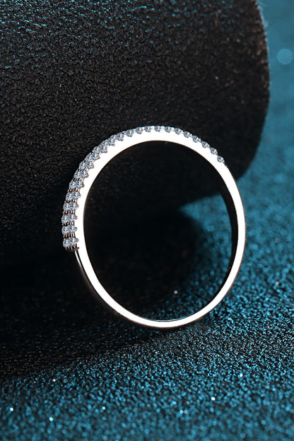 Moissanite 925 Sterling Silver Half-Eternity Ring - Rings - FITGGINS