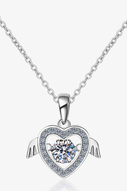 Moissanite 925 Sterling Silver Necklace - - FITGGINS