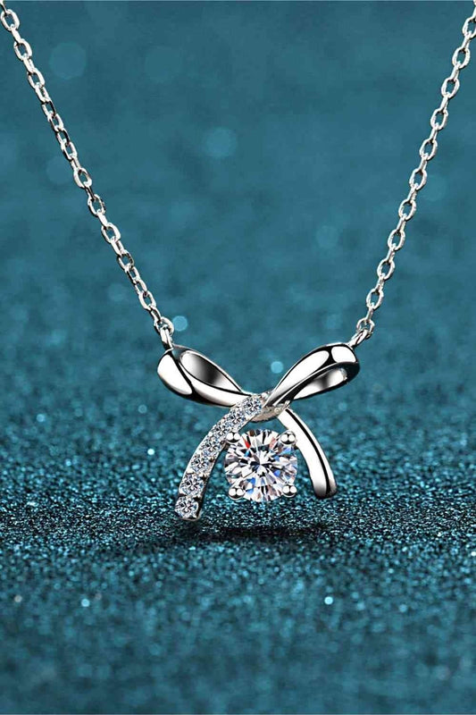 Moissanite 925 Sterling Silver Necklace - - FITGGINS