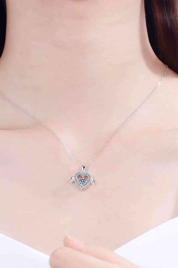 Moissanite 925 Sterling Silver Necklace - - FITGGINS