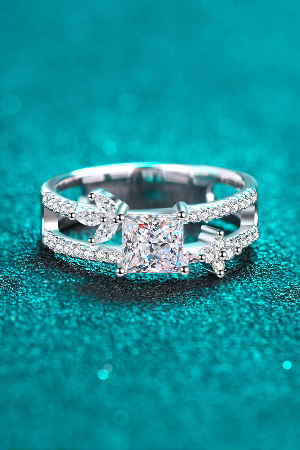 Moissanite Double Layered Ring - Rings - FITGGINS