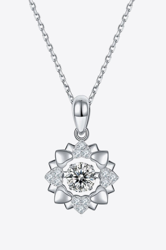 Moissanite Flower Shape Pendant Necklace - Necklaces - FITGGINS