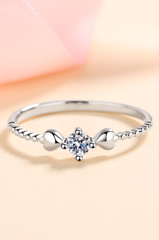 Moissanite Heart 925 Sterling Silver Ring - Rings - FITGGINS