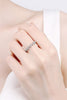 Moissanite Rhodium-Plated Half-Eternity Ring
