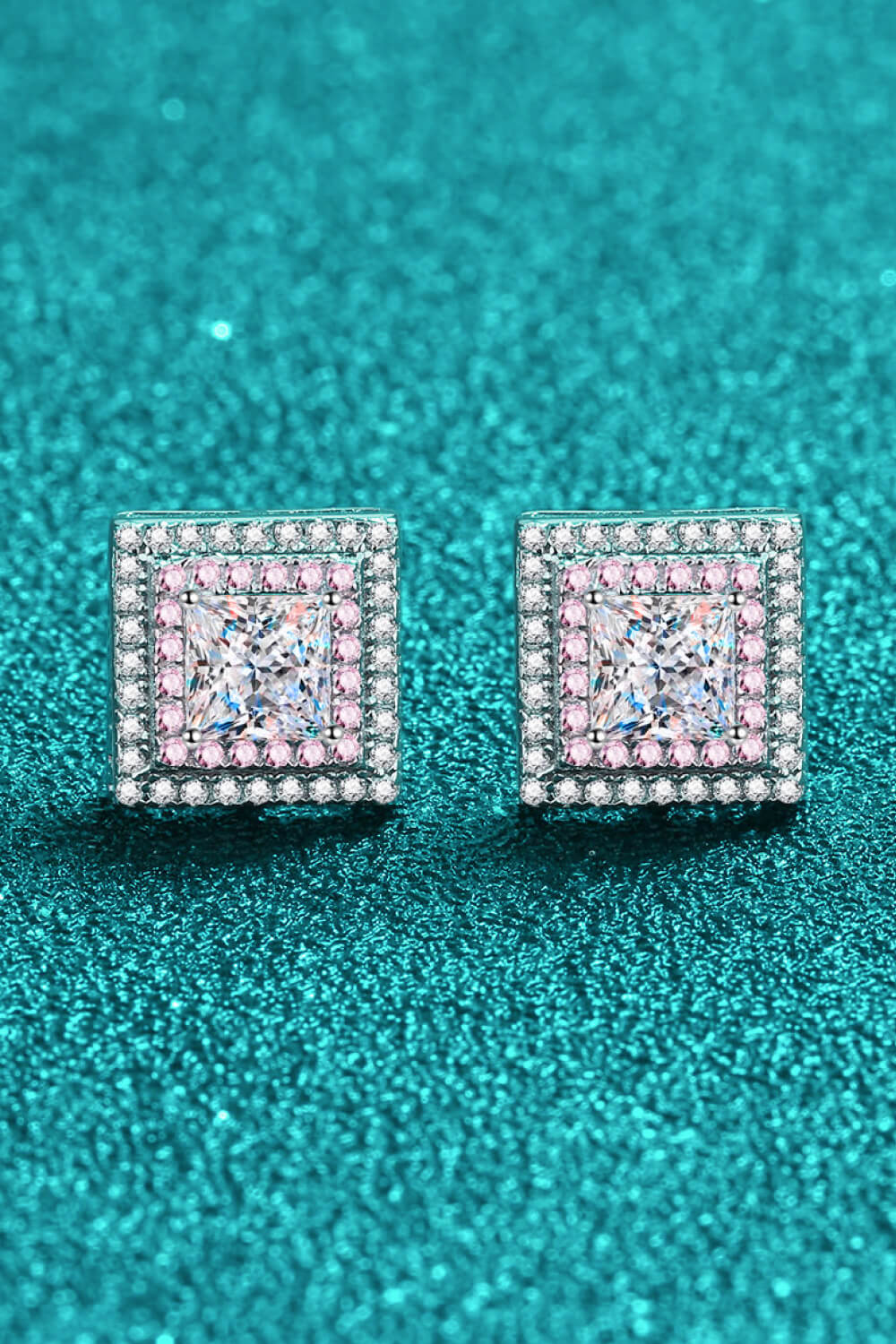 Moissanite Square Stud Earrings - Earrings - FITGGINS