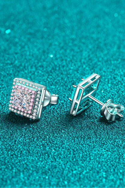 Moissanite Square Stud Earrings - Earrings - FITGGINS