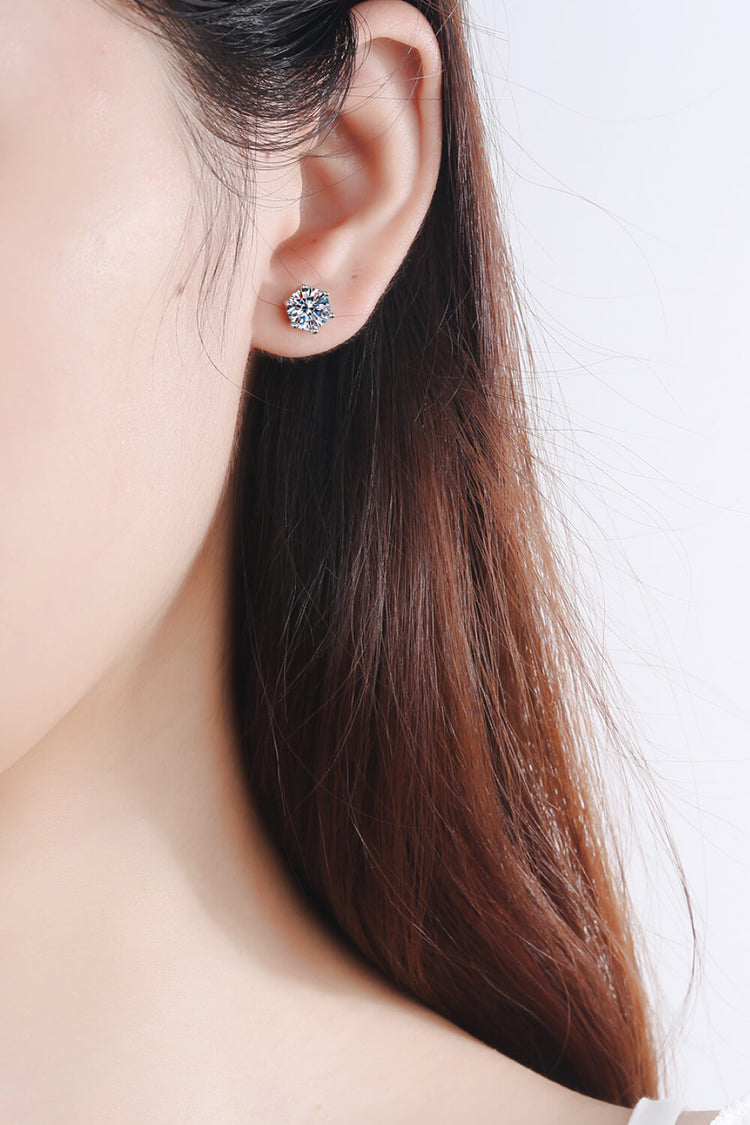 Moissanite Stud Earrings - Earrings - FITGGINS