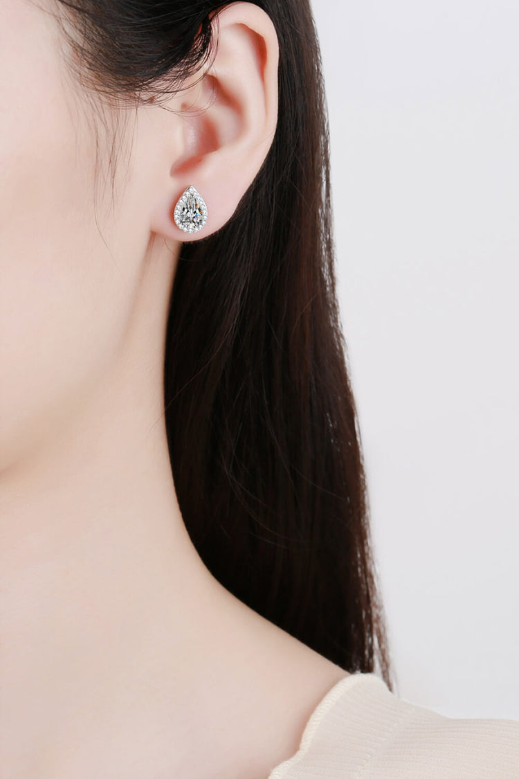 Moissanite Teardrop Stud Earrings - Earrings - FITGGINS