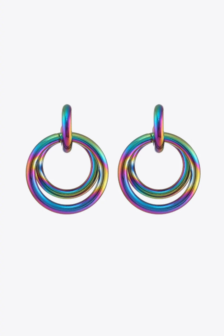 Multicolored Double Hoop Earrings - Earrings - FITGGINS