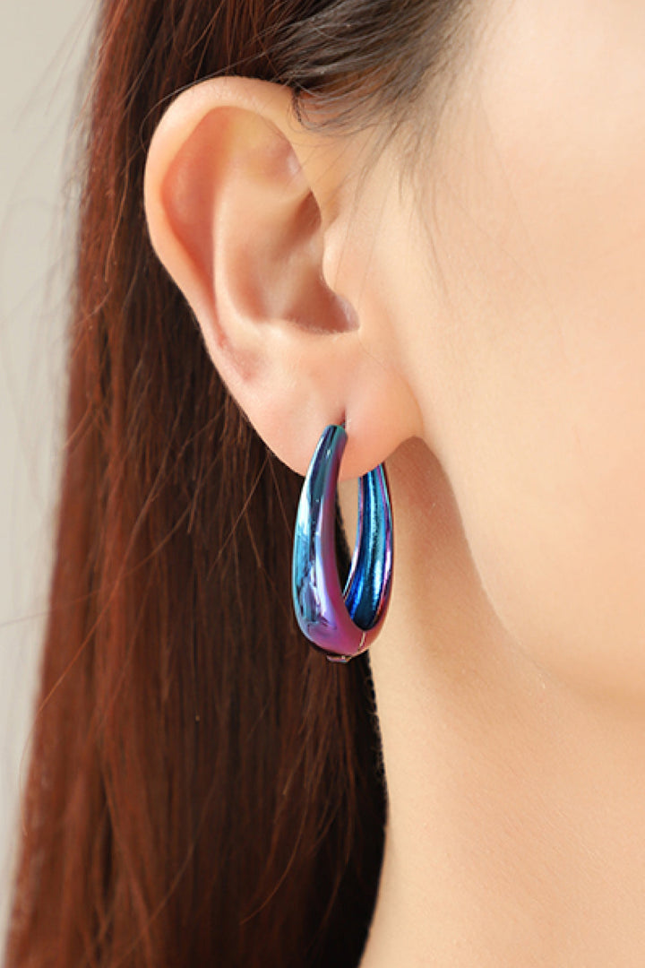 Multicolored Huggie Earrings - Earrings - FITGGINS