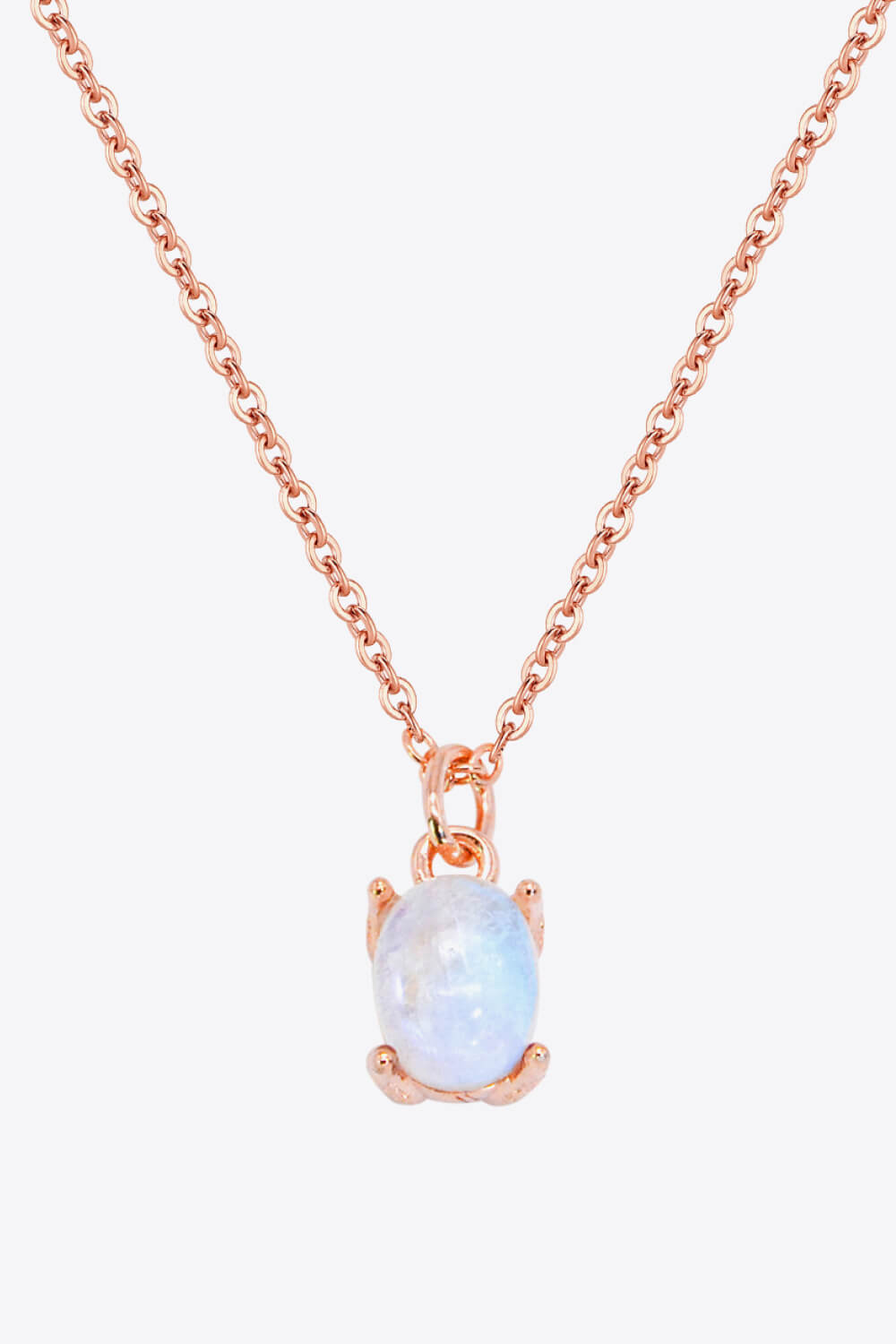 Natural 4-Prong Pendant Moonstone Necklace - Necklaces - FITGGINS