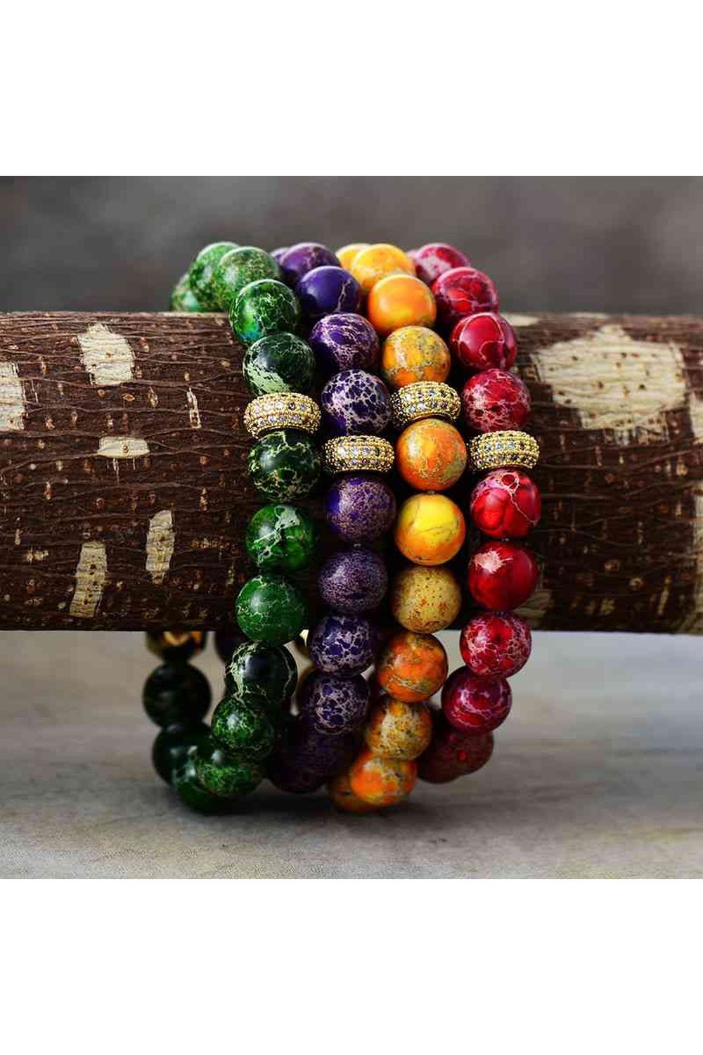 Natural Stone Beaded Bracelet - Bracelets - FITGGINS