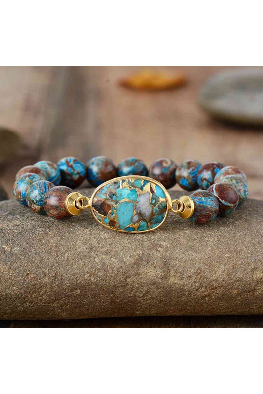 Natural Stone Beaded Bracelet - Bracelets - FITGGINS