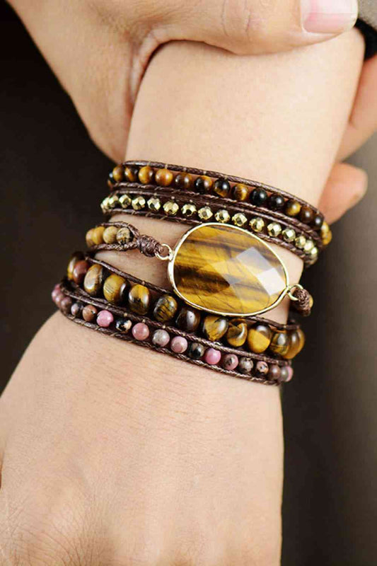Natural Stone Layered Bracelet - Bracelets - FITGGINS