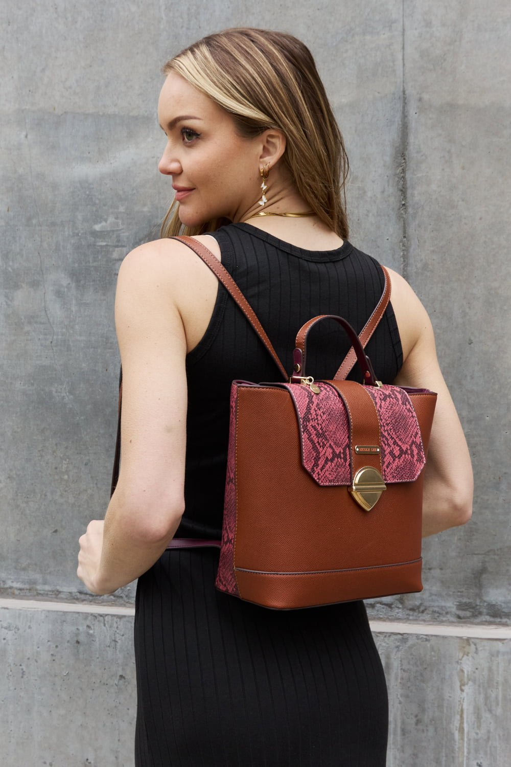 Nicole Lee USA Python 3-Piece Bag Set - Handbag - FITGGINS