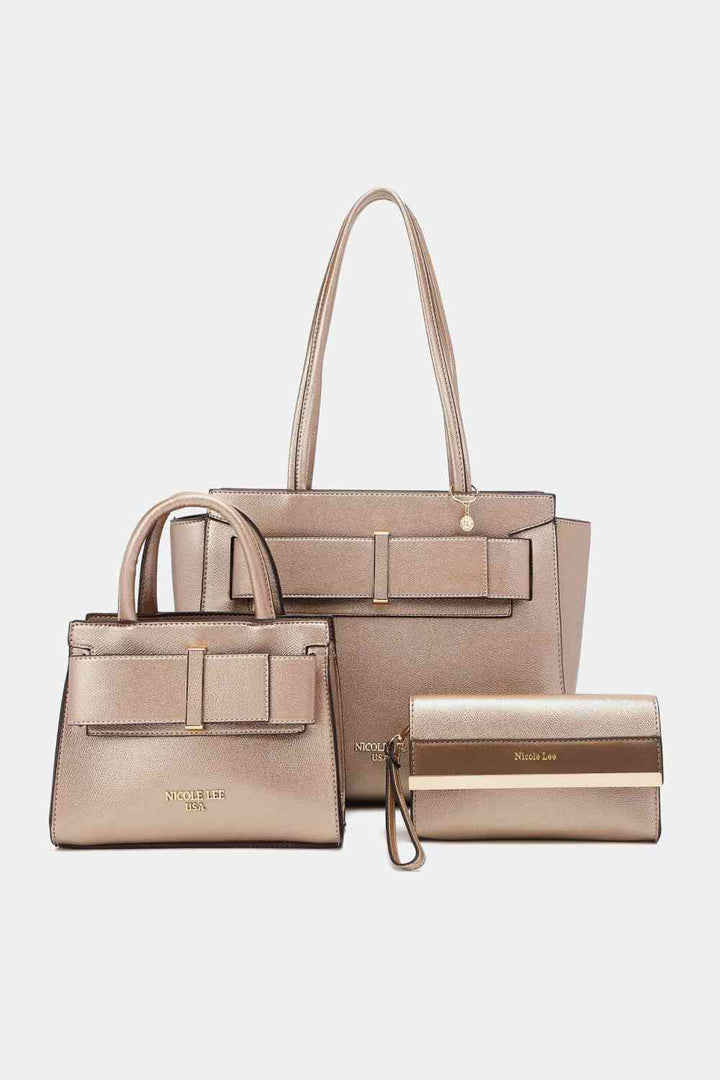 Nicole Lee USA Regina 3-Piece Satchel Bag Set - Handbag - FITGGINS