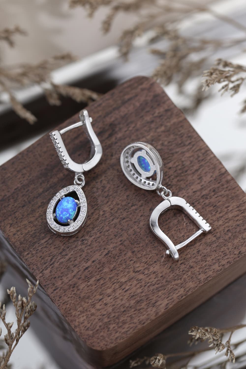 Opal Pear Shaped Drop Earrings - Earrings - FITGGINS