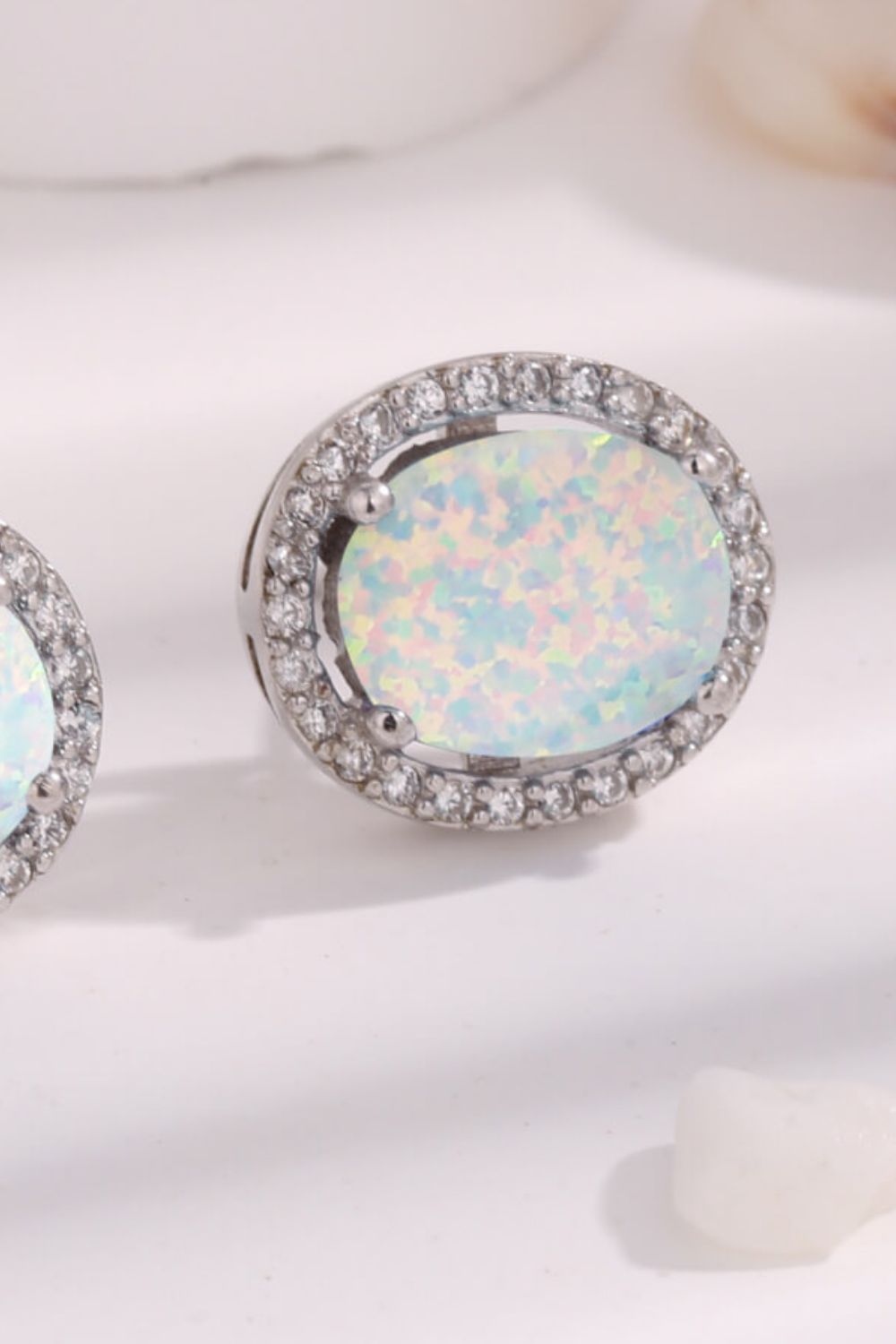 Opal Round Earrings - Earrings - FITGGINS