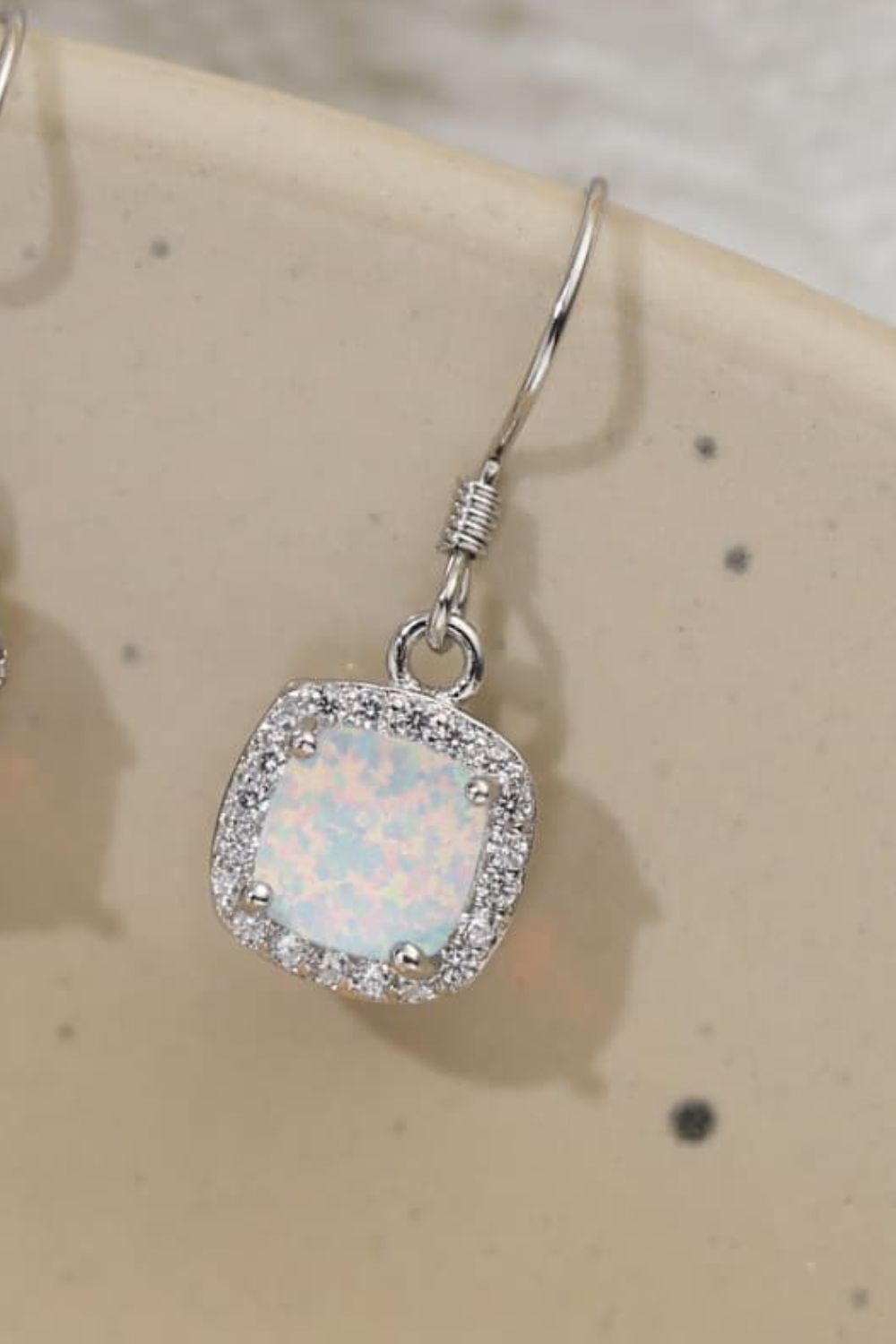 Opal Square Drop Earrings - Earrings - FITGGINS