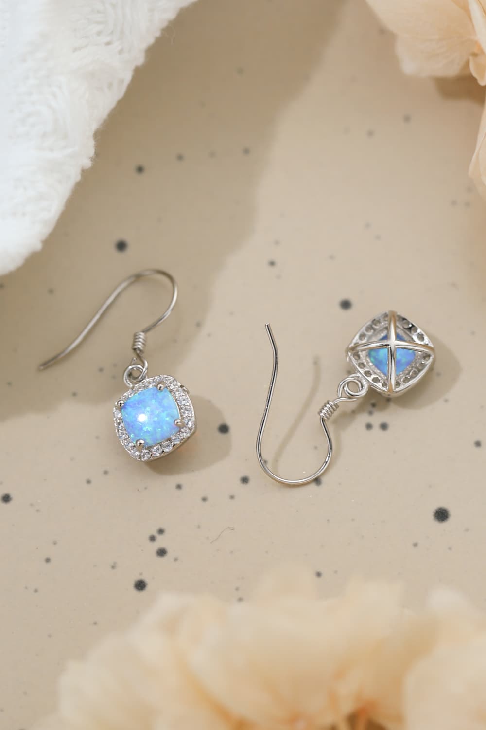 Opal Square Drop Earrings - Earrings - FITGGINS