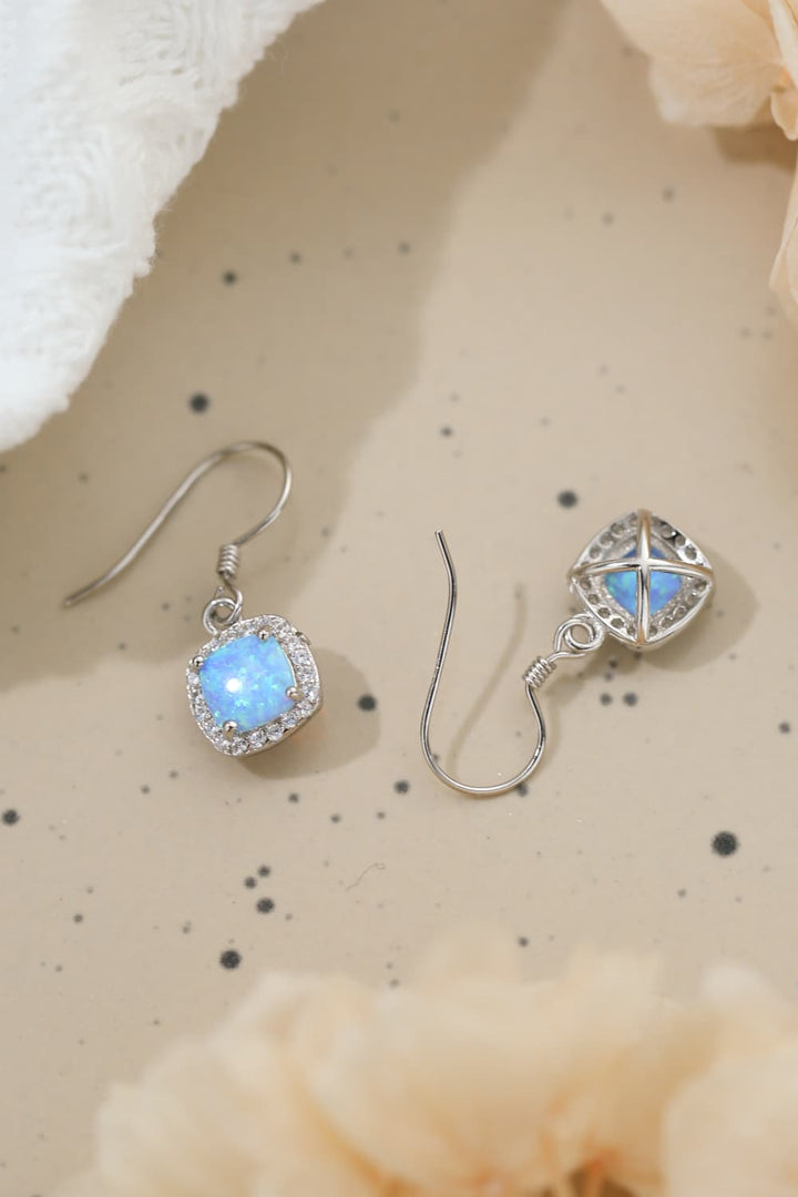 Opal Square Drop Earrings - Earrings - FITGGINS