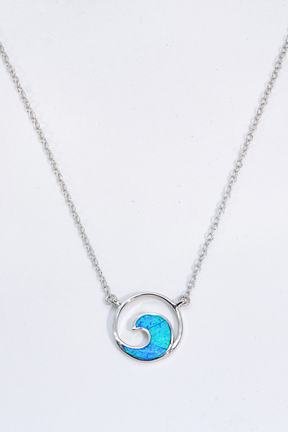 Opal Wave Pendant Necklace - Necklaces - FITGGINS