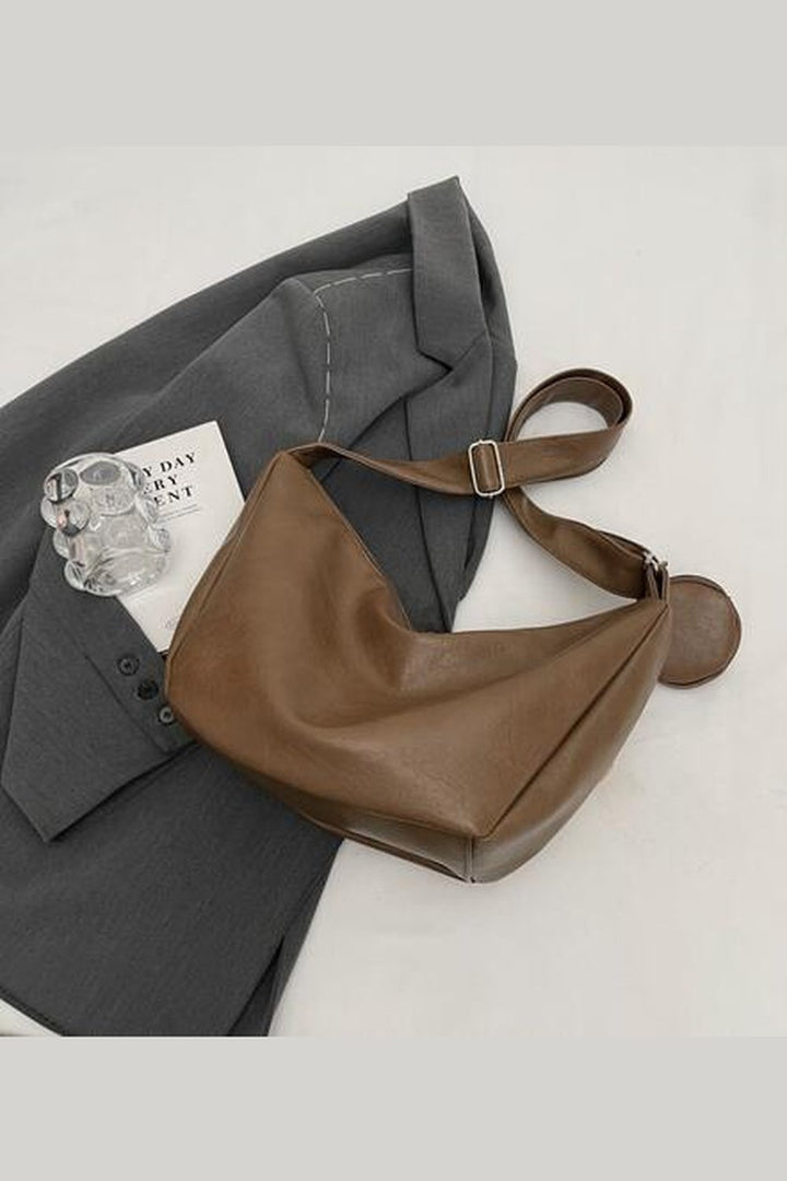 PU Leather Crossbody Bag with Small Purse - Handbag - FITGGINS