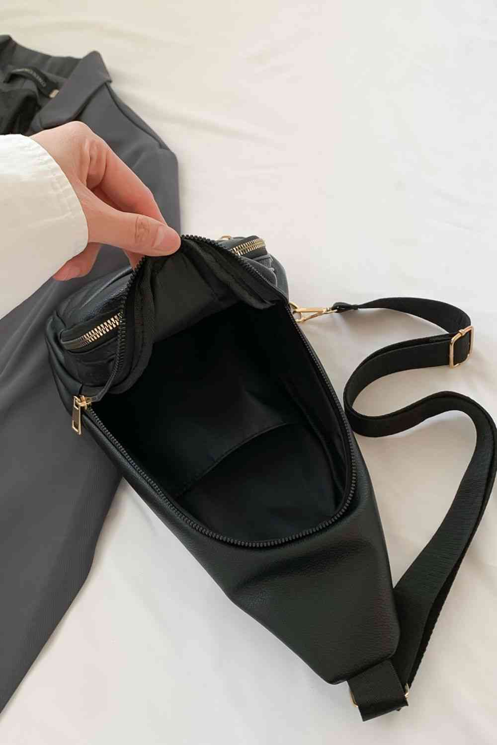 PU Leather Sling Bag - Handbag - FITGGINS