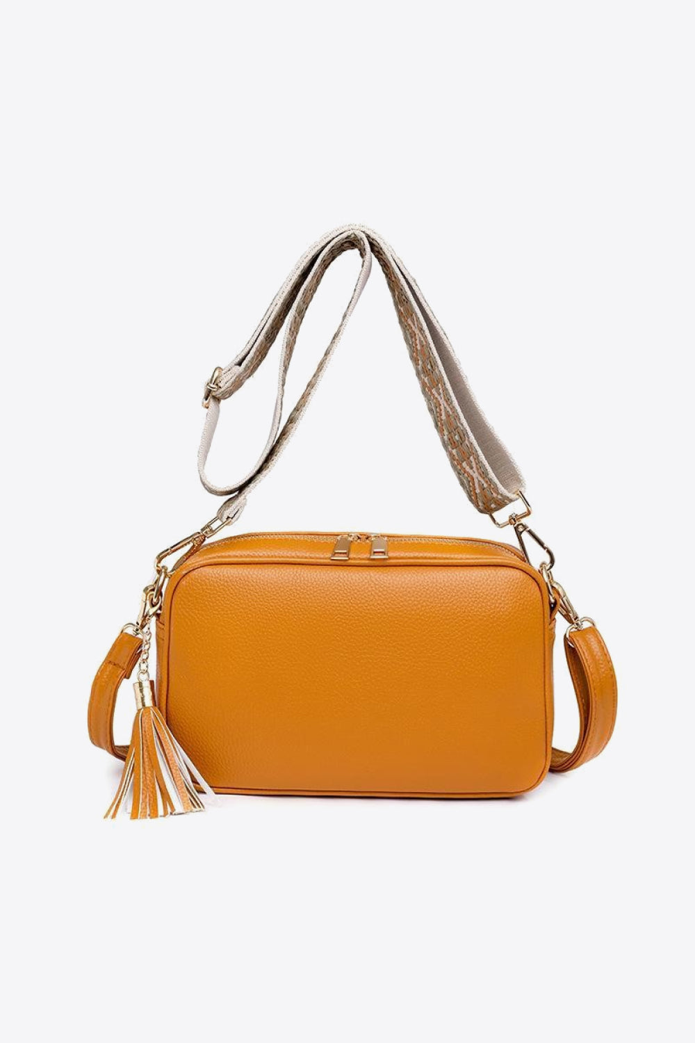 PU Leather Tassel Crossbody Bag - Handbag - FITGGINS
