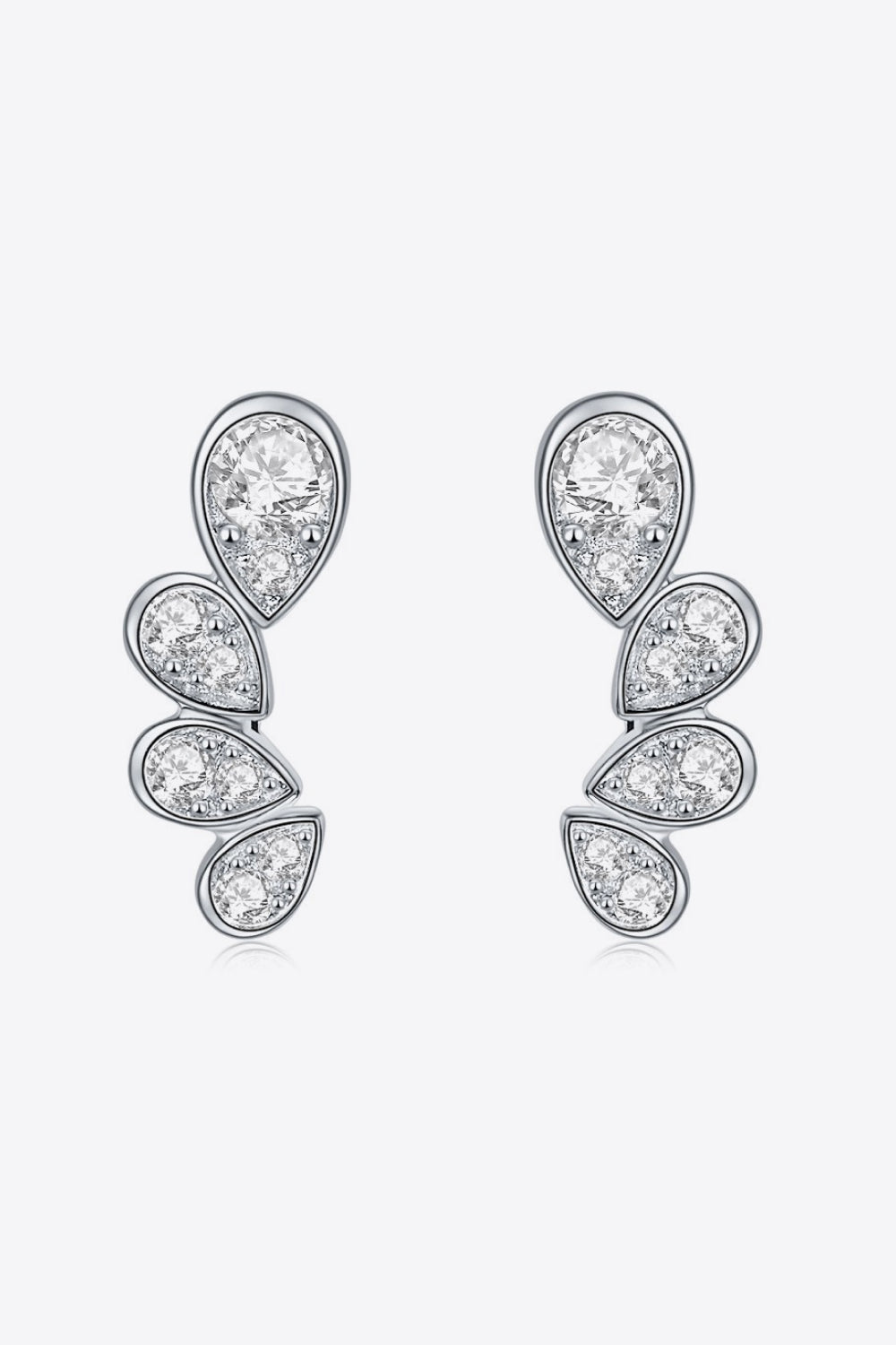 Elegant Pear Shape Moissanite Earrings