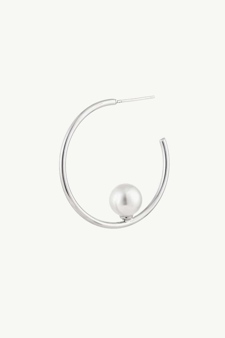 Pearl C-Hoop Earrings - Earrings - FITGGINS
