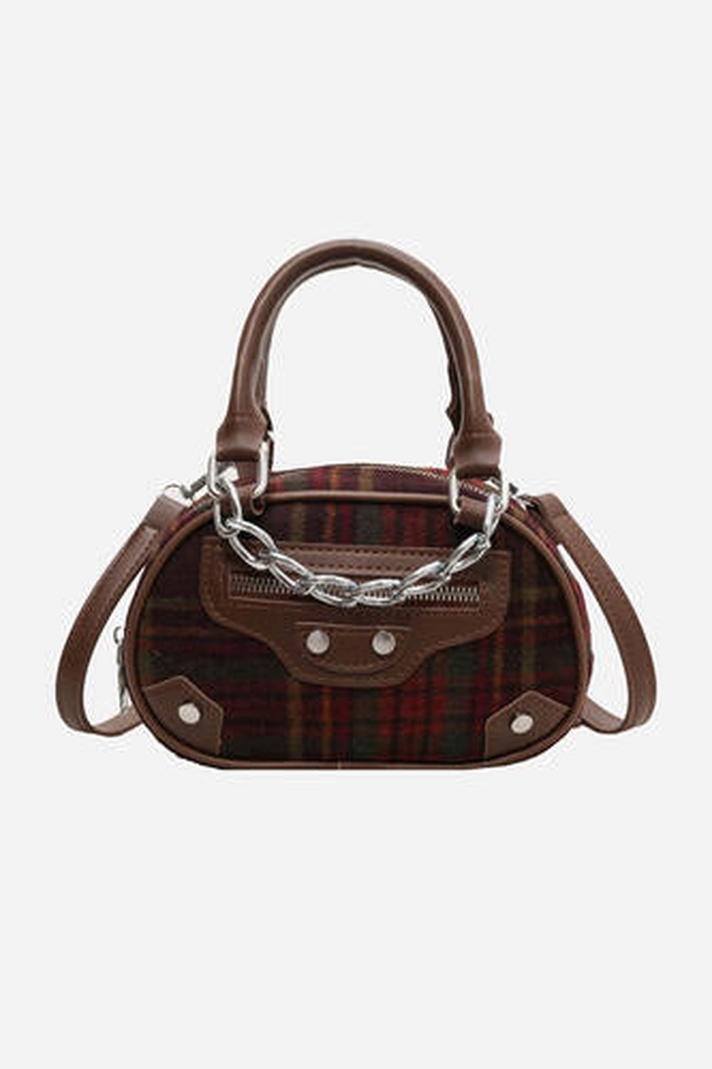 Plaid Print Crossbody Bag - Handbag - FITGGINS