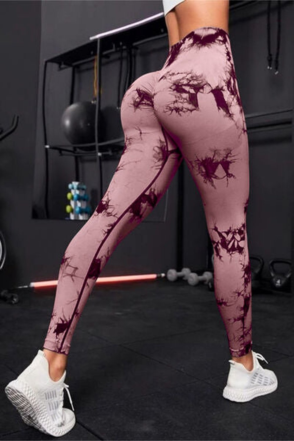 Printed High Waist Active Pants - Leggings - FITGGINS