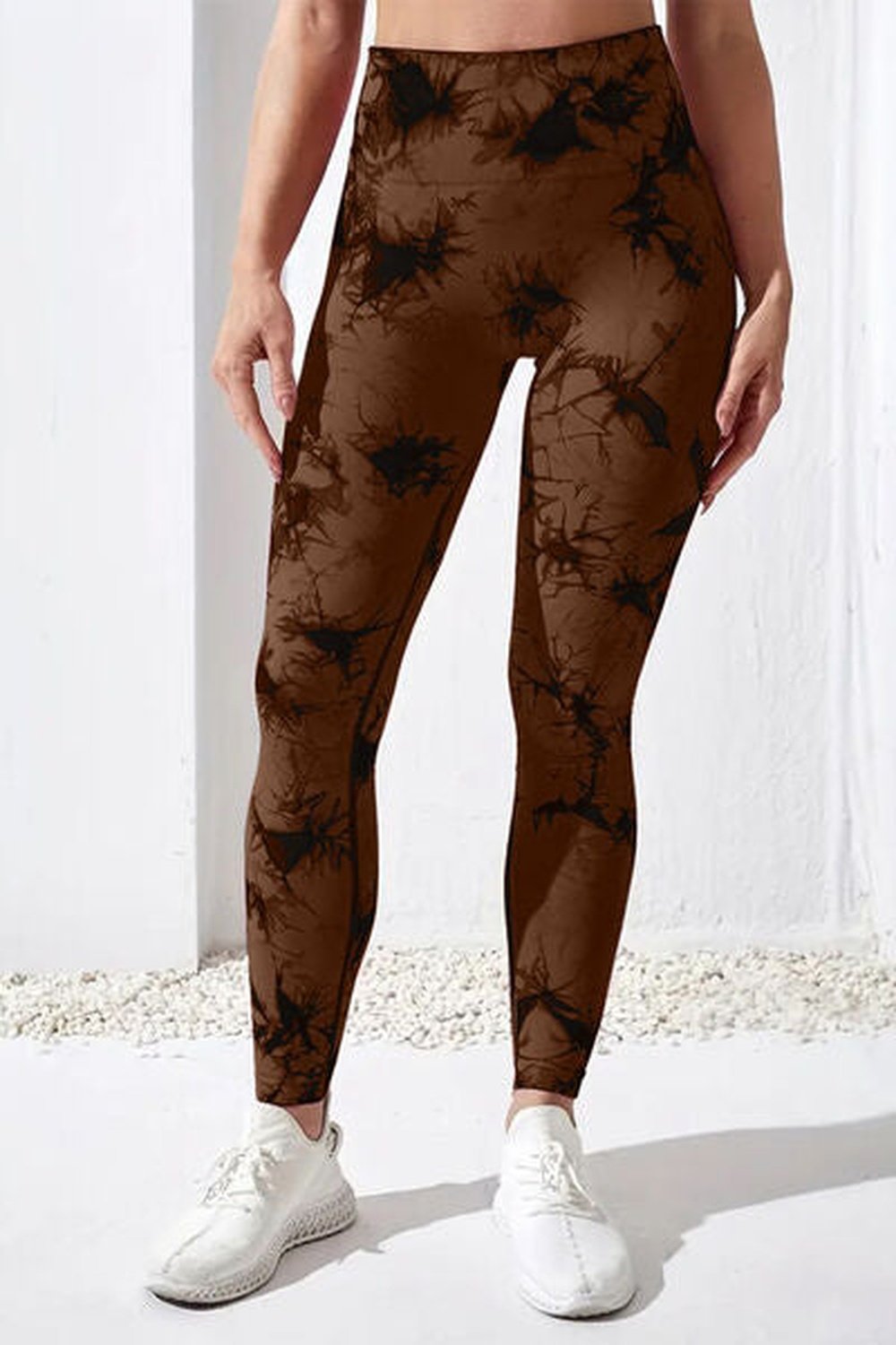 Printed High Waist Active Pants - Leggings - FITGGINS