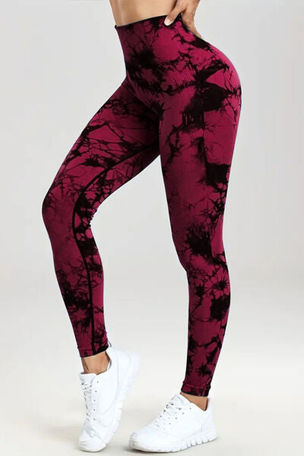 Printed High Waist Active Pants - Leggings - FITGGINS