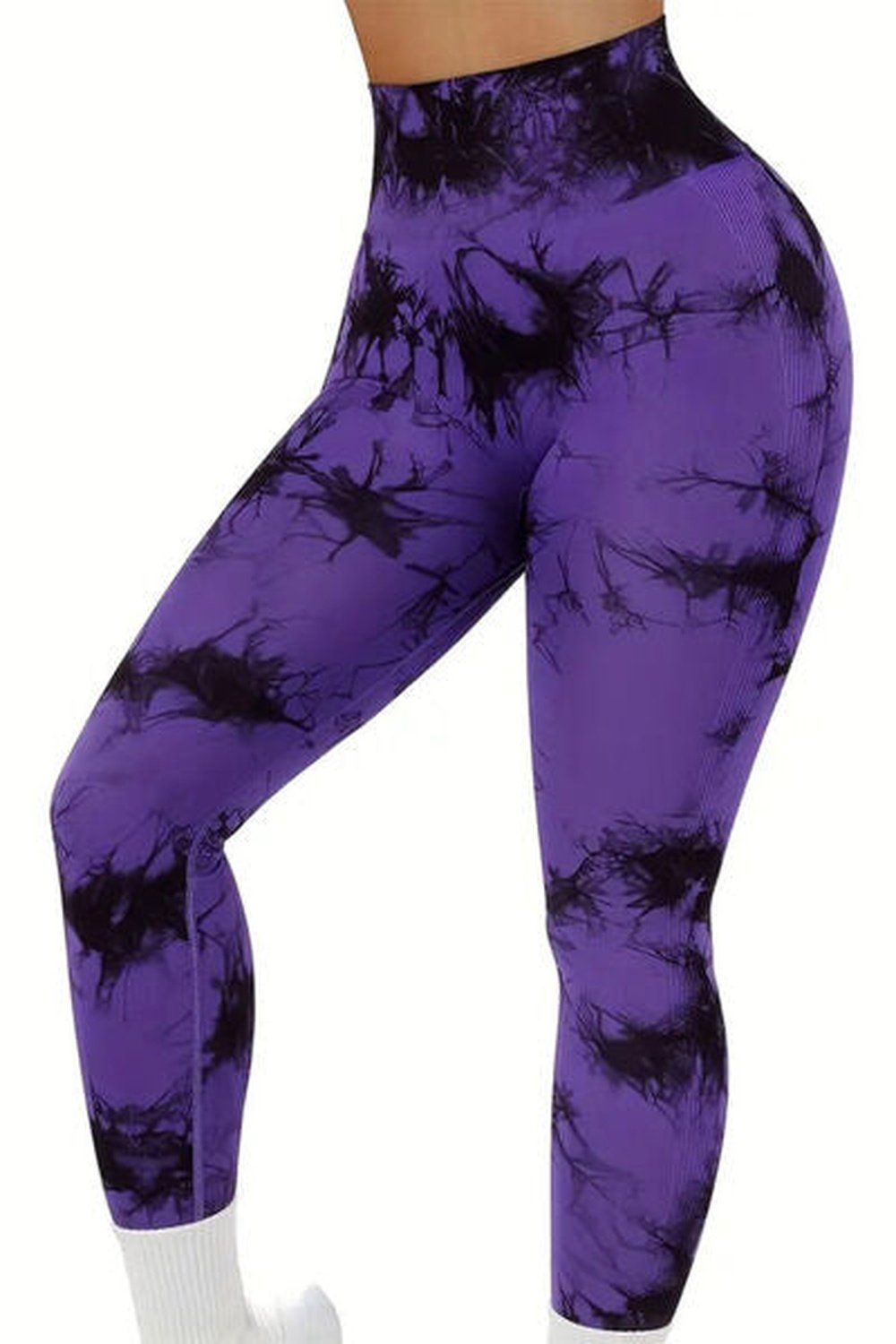 Printed High Waist Active Pants - Leggings - FITGGINS